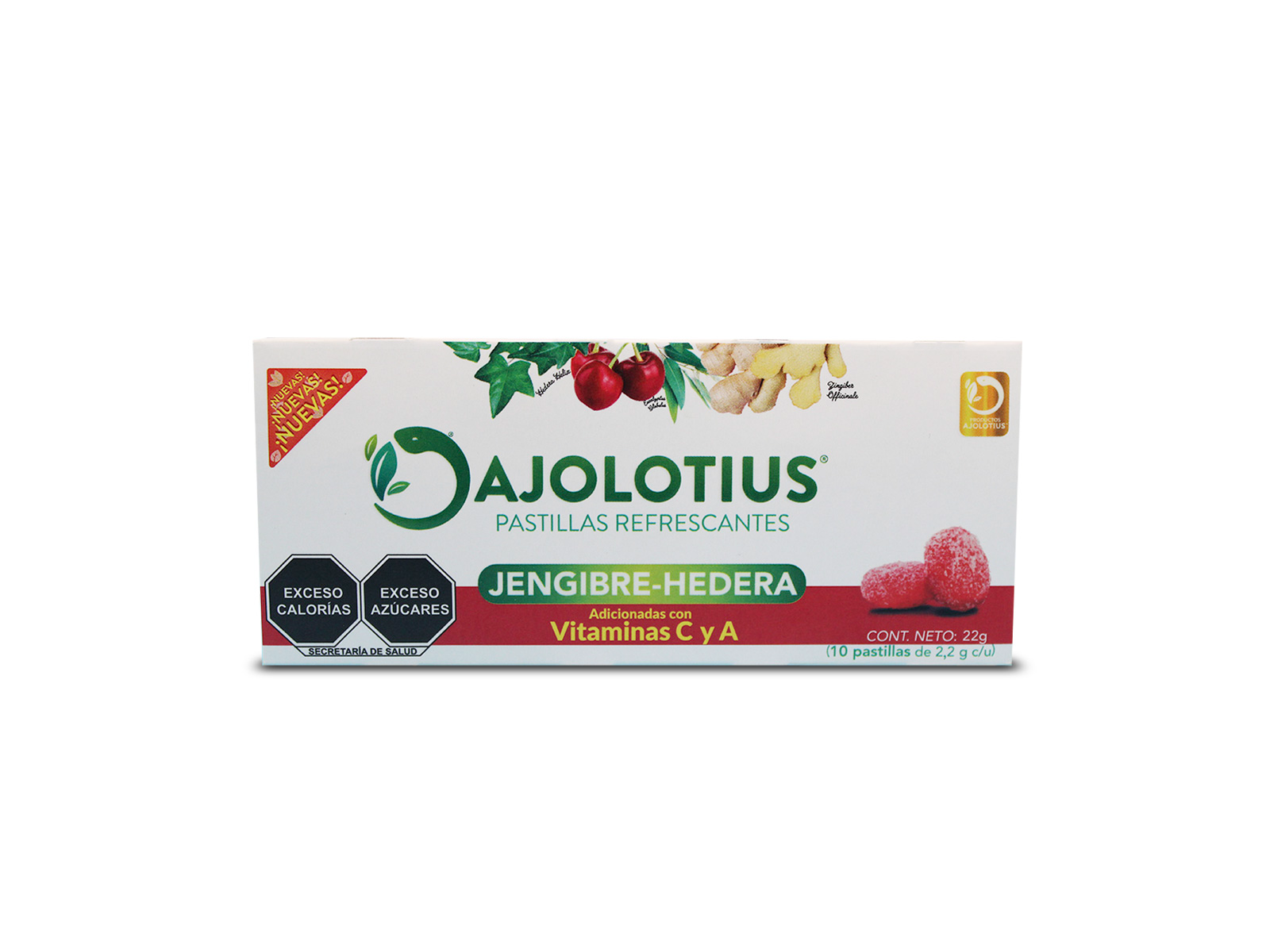 PASTILLA REFRESCANTE JENGIBRE-HEDERA 10 PASTILLAS 2,2 G(AJOLOTIUS)