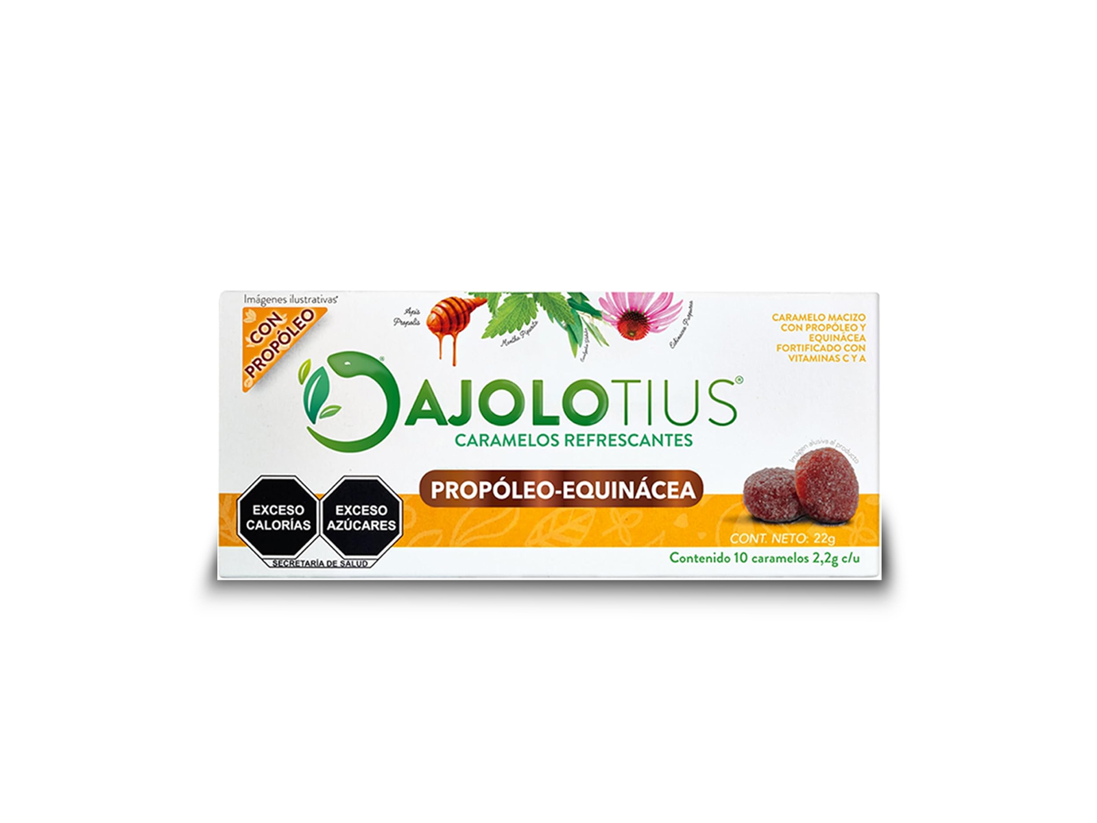 PASTILLAS REFRESCANTES PROPOLEO-EQUINACEA 10 PASTILLAS 2,2 GR (AJOLOTIUS)