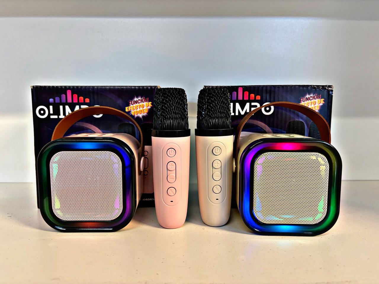 PARLANTE CON MICROFONO Y LUCES RGB P030 OLIMPO