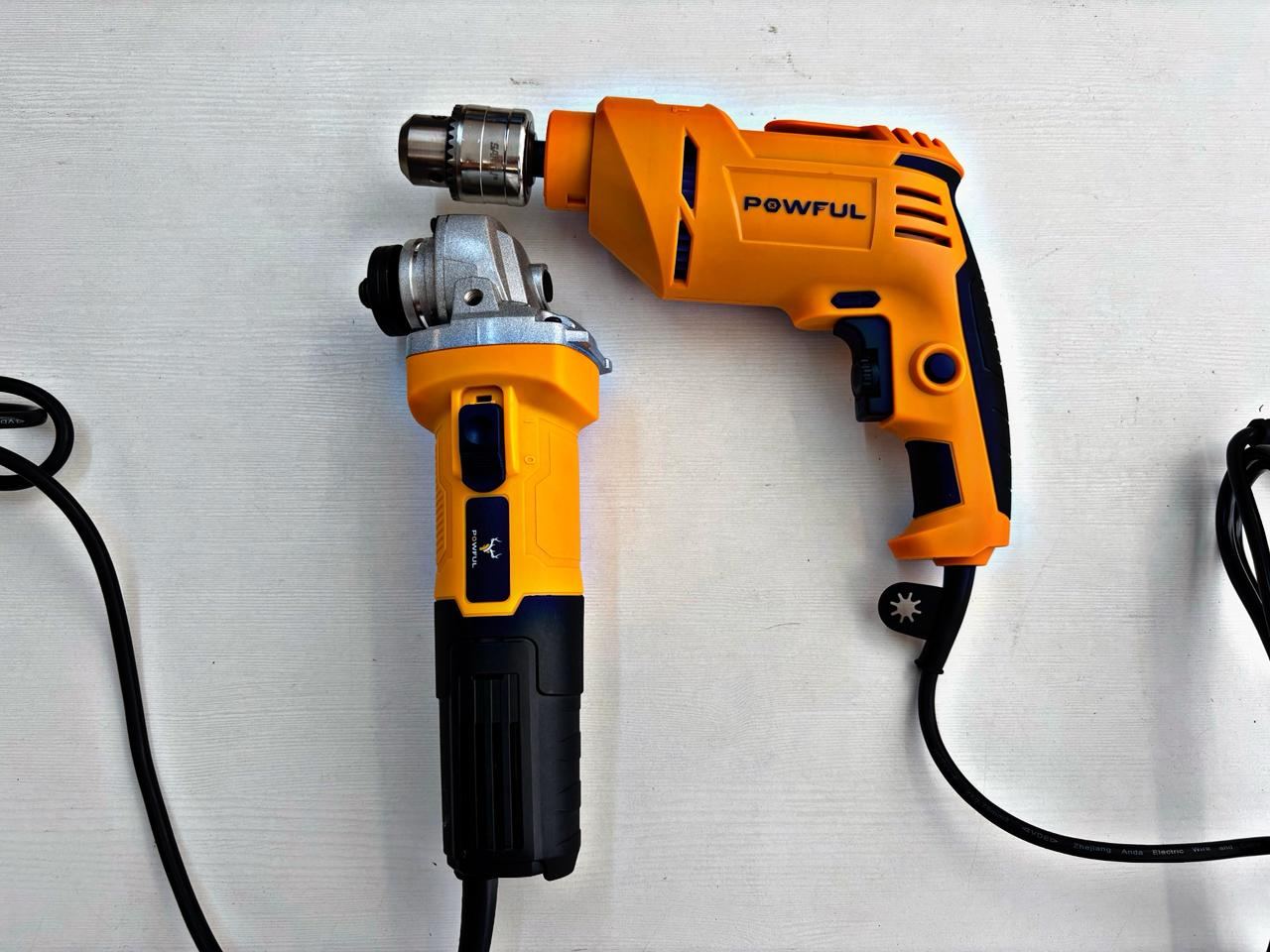 JUEGO DE TALADRO Y AMOLADORA CON CABLE