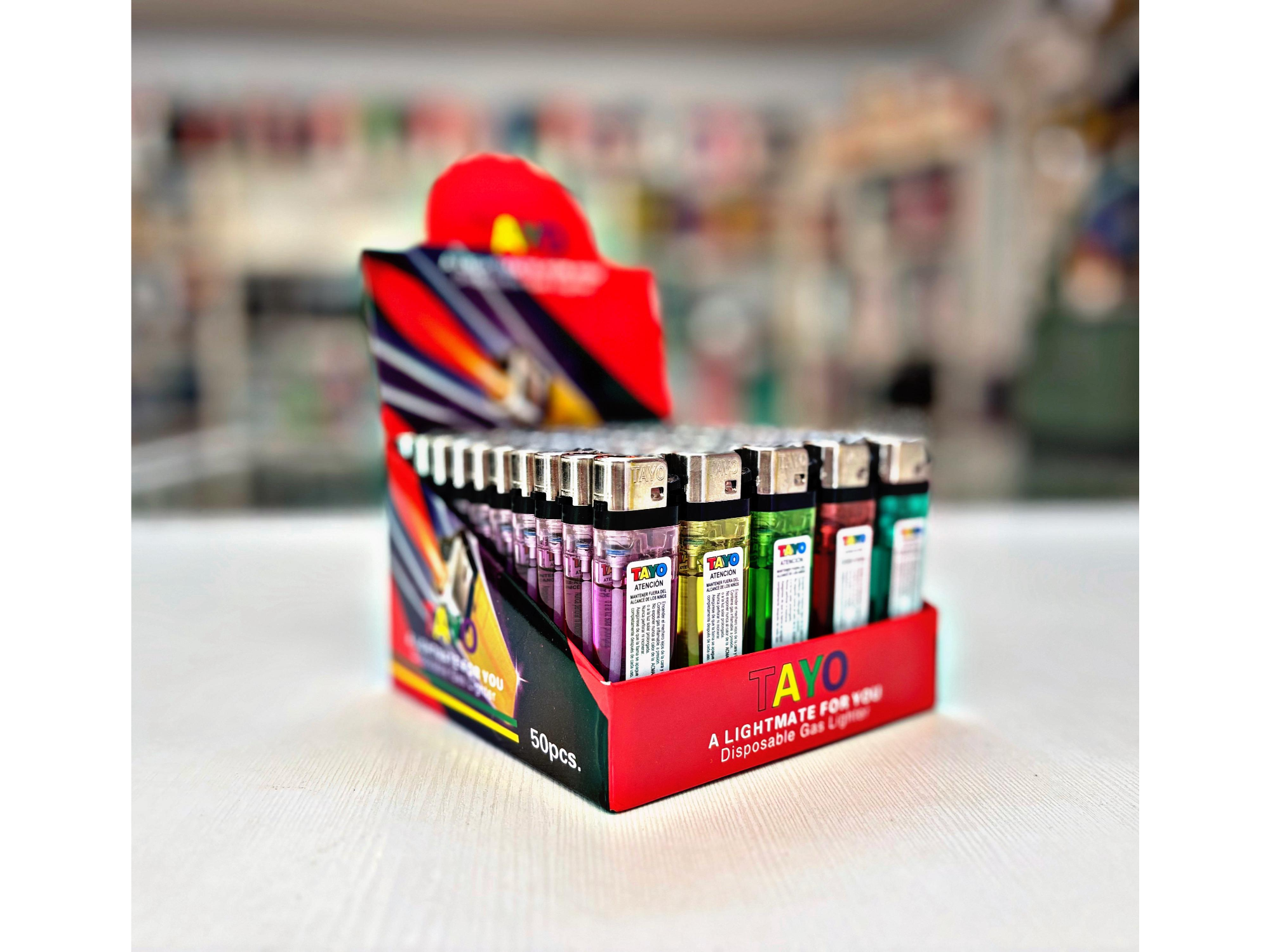 CAJA DE ENCENDEDORES COMUNES X 50