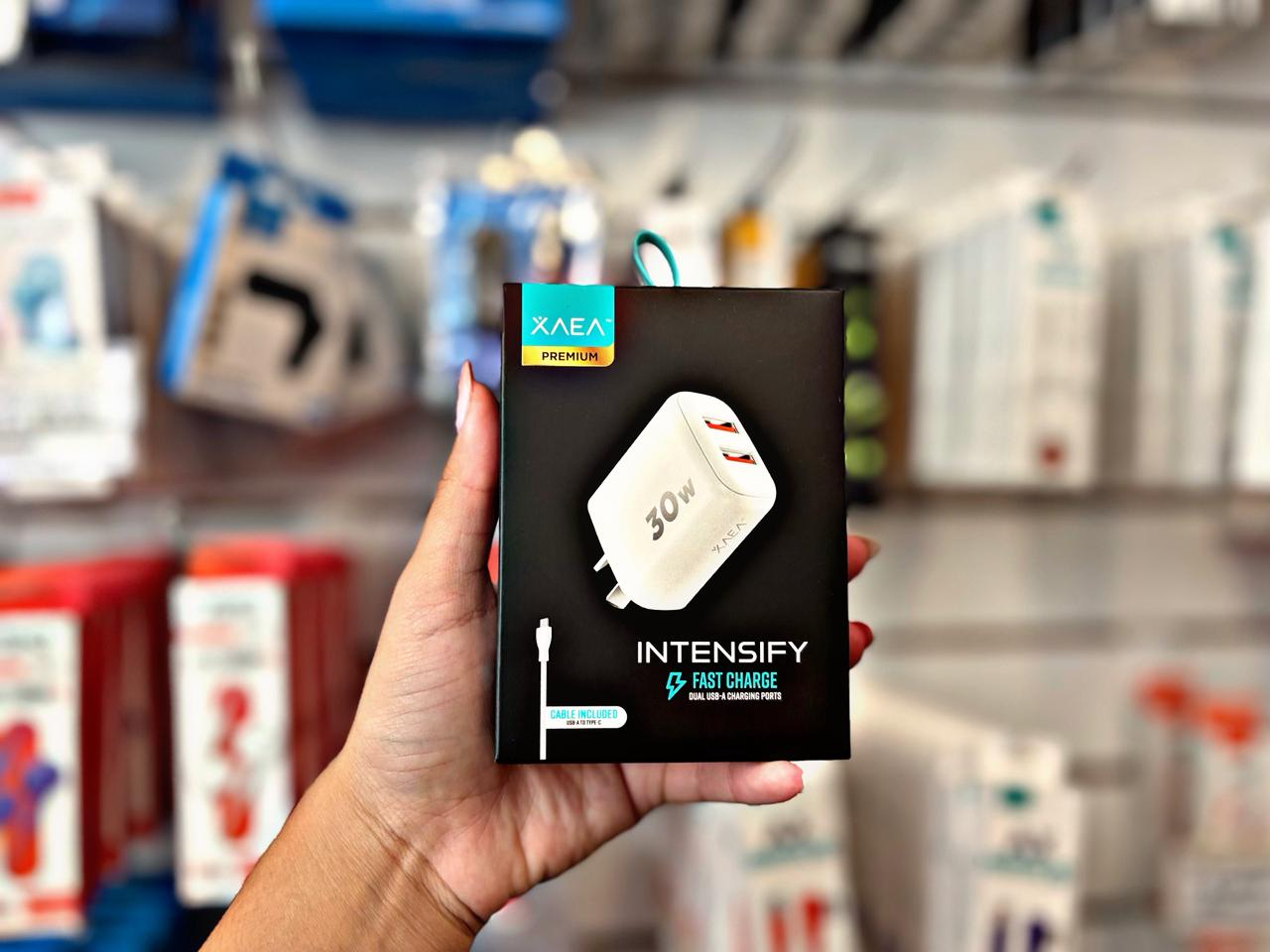 CARGADOR 220V INTENSIFY 2USB + CABLE TC