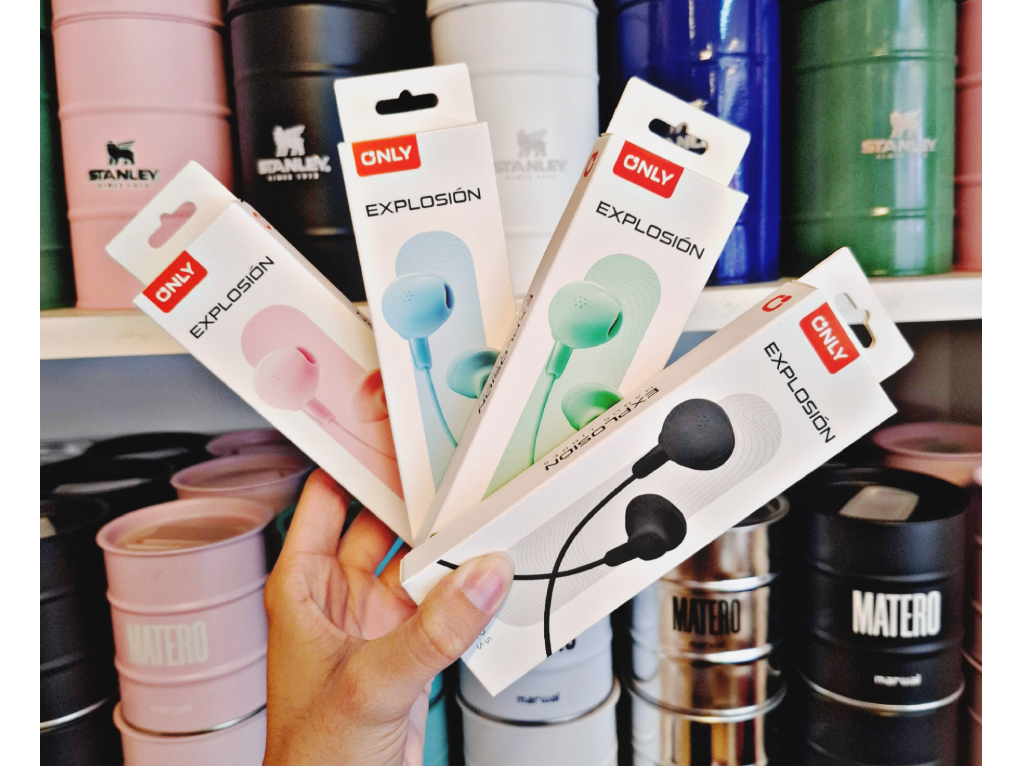 Auricular only explosión colores pastel