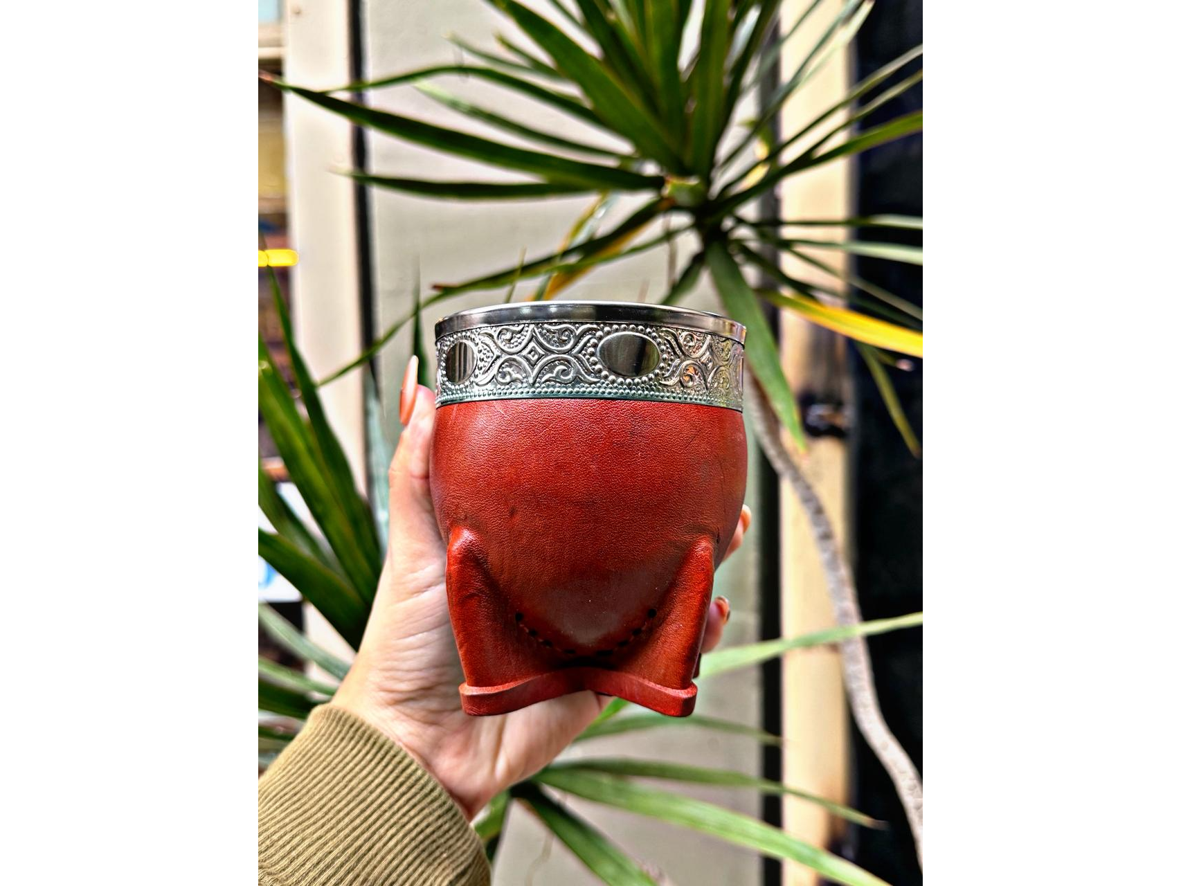 MATE IMPERIAL DE ACERO CUERO LISO