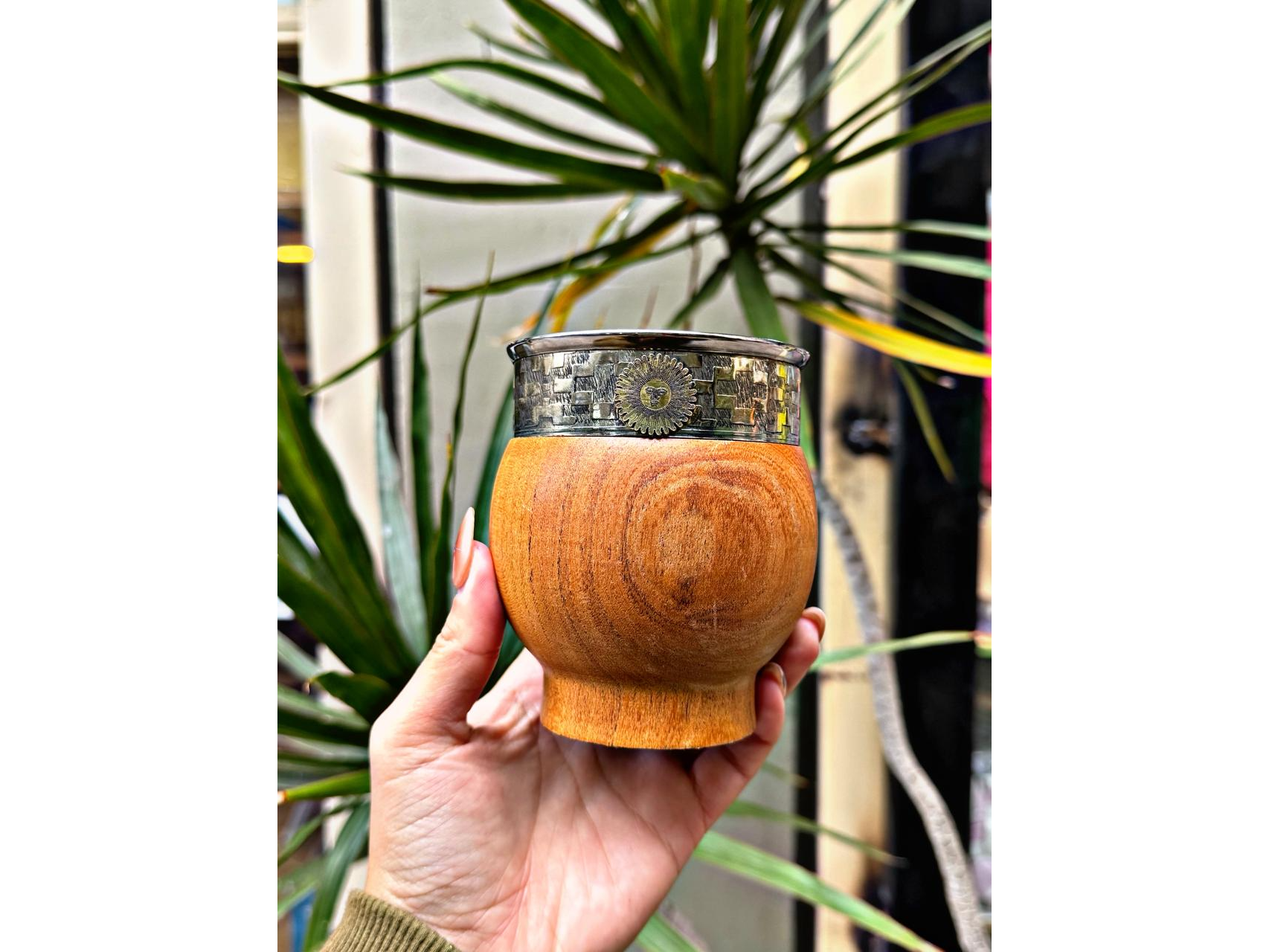 MATE IMPERIAL DE ALGARROBO CON SOL ARGENTINA