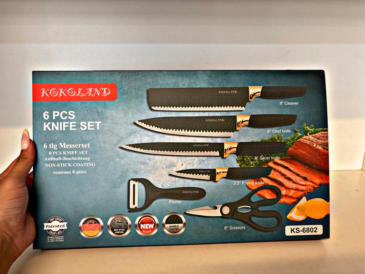 KIT DE CUCHILLOS 6 PCS