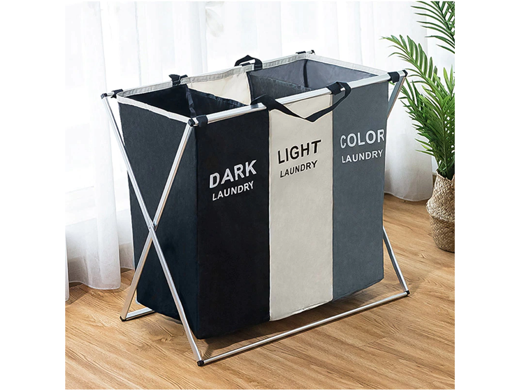 CESTO ORGANIZADOR DE ROPA 3 DIVISIONES