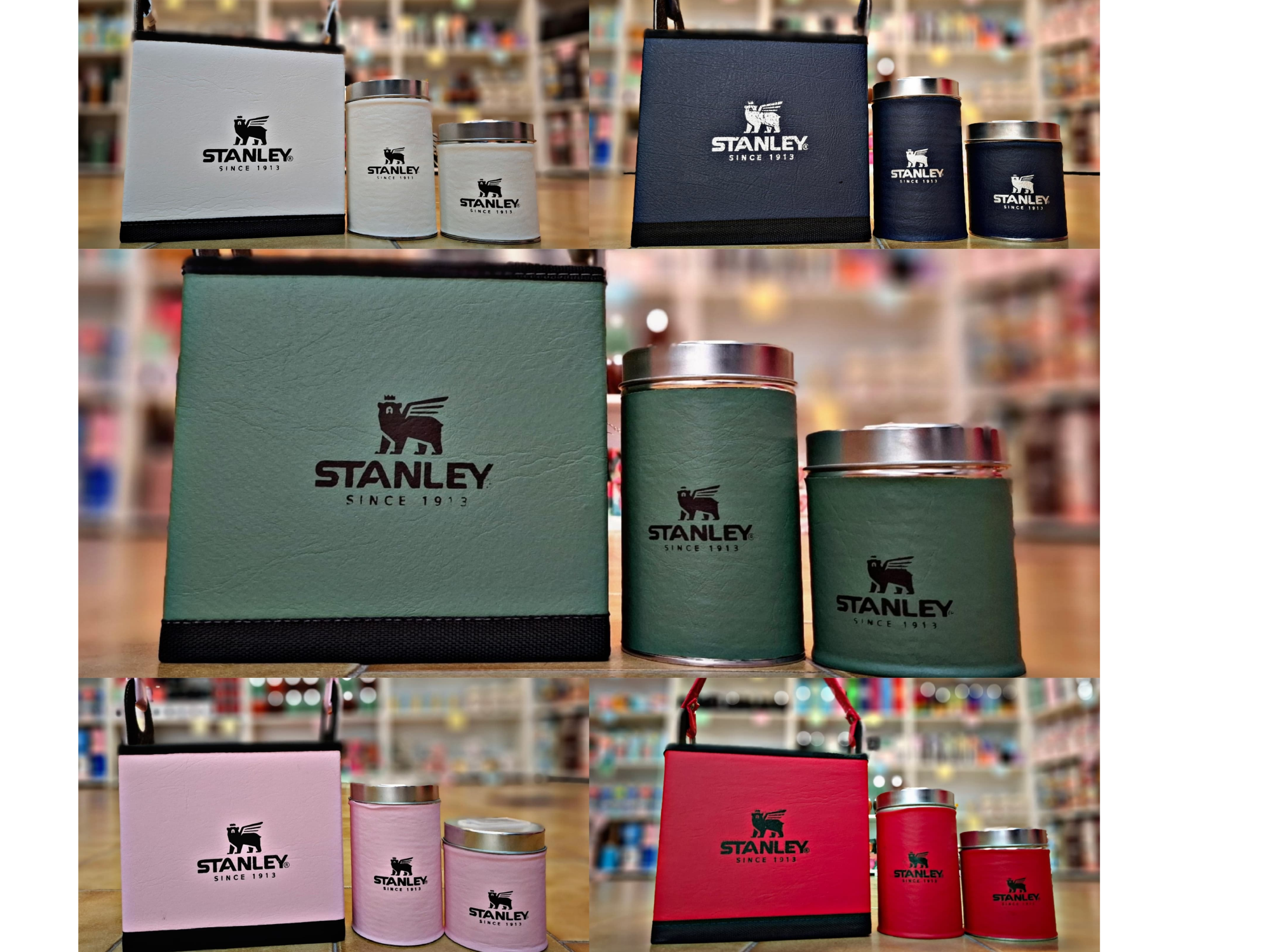 SET DE CANASTA STANLEY CON LATAS FORRADAS