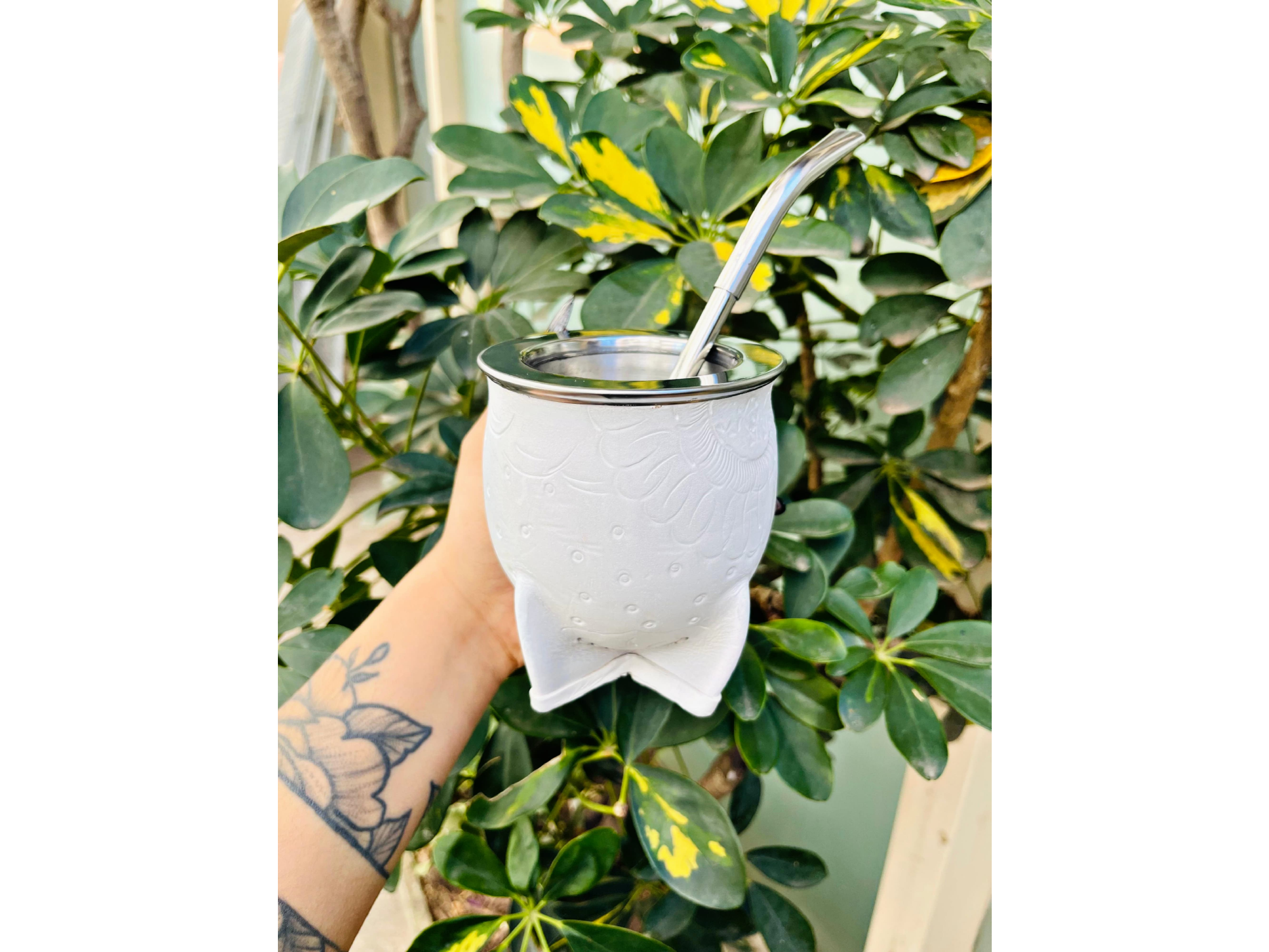 Mate Camionero labrado de acero