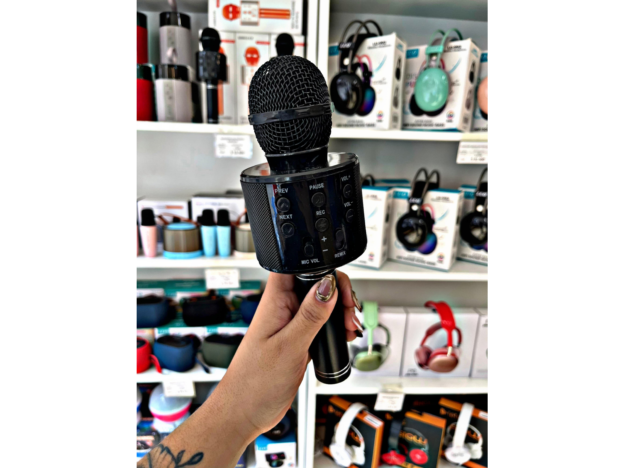 Micrófono Negro karaoke Bluetooth