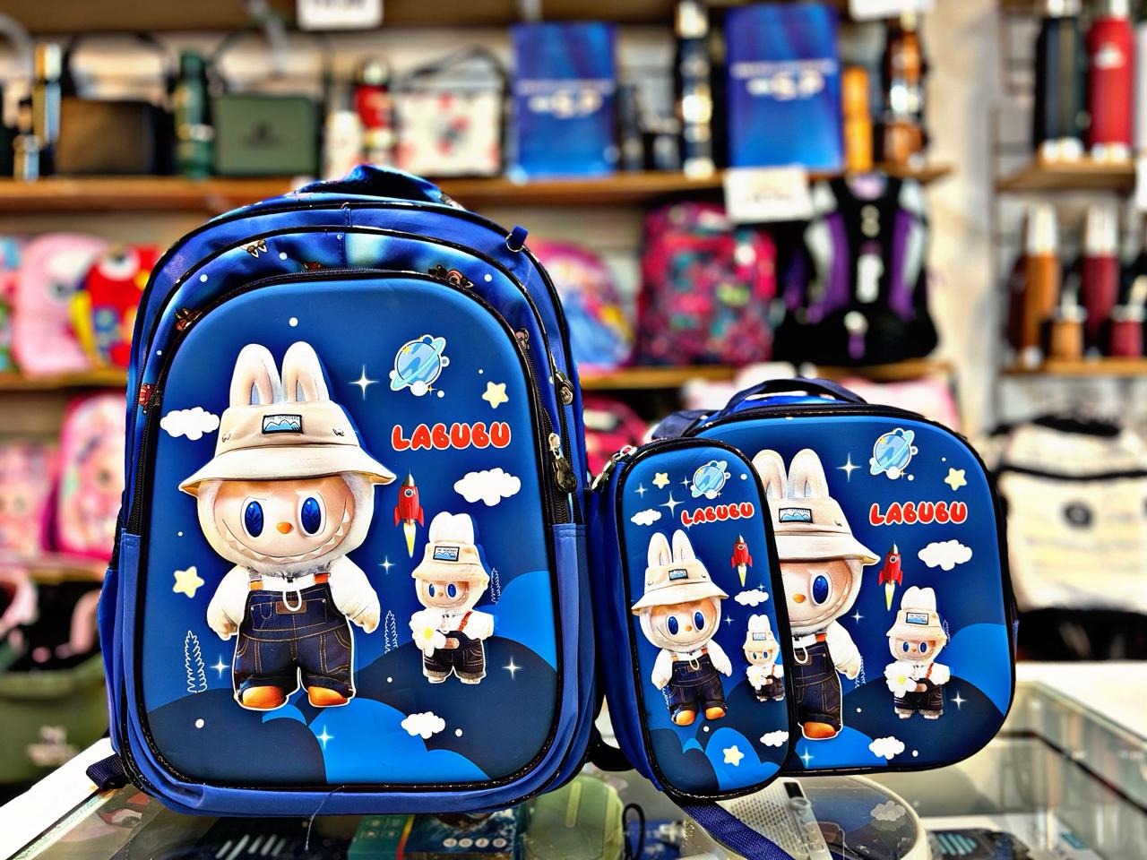 MOCHILA LABUBU 3 EN 1 - CARTUCHERA. LUNCHERA Y MOCHILA