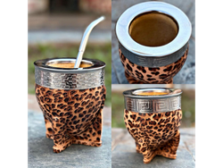 Mate Imperial calabaza animal print