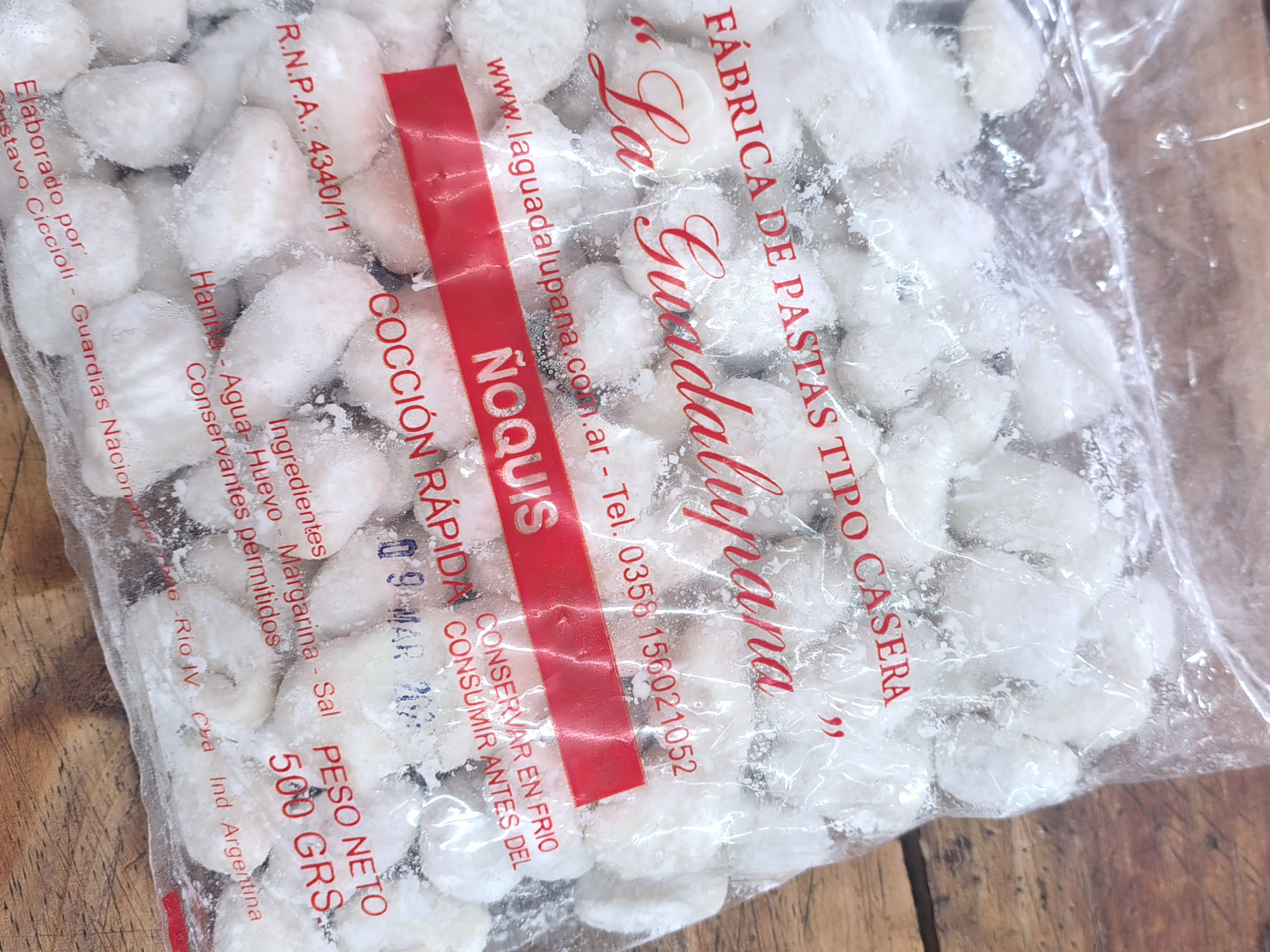 Ñoquis "la guadalupana" , 500grs