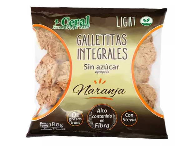 Galletas integrales de naranja 180gr