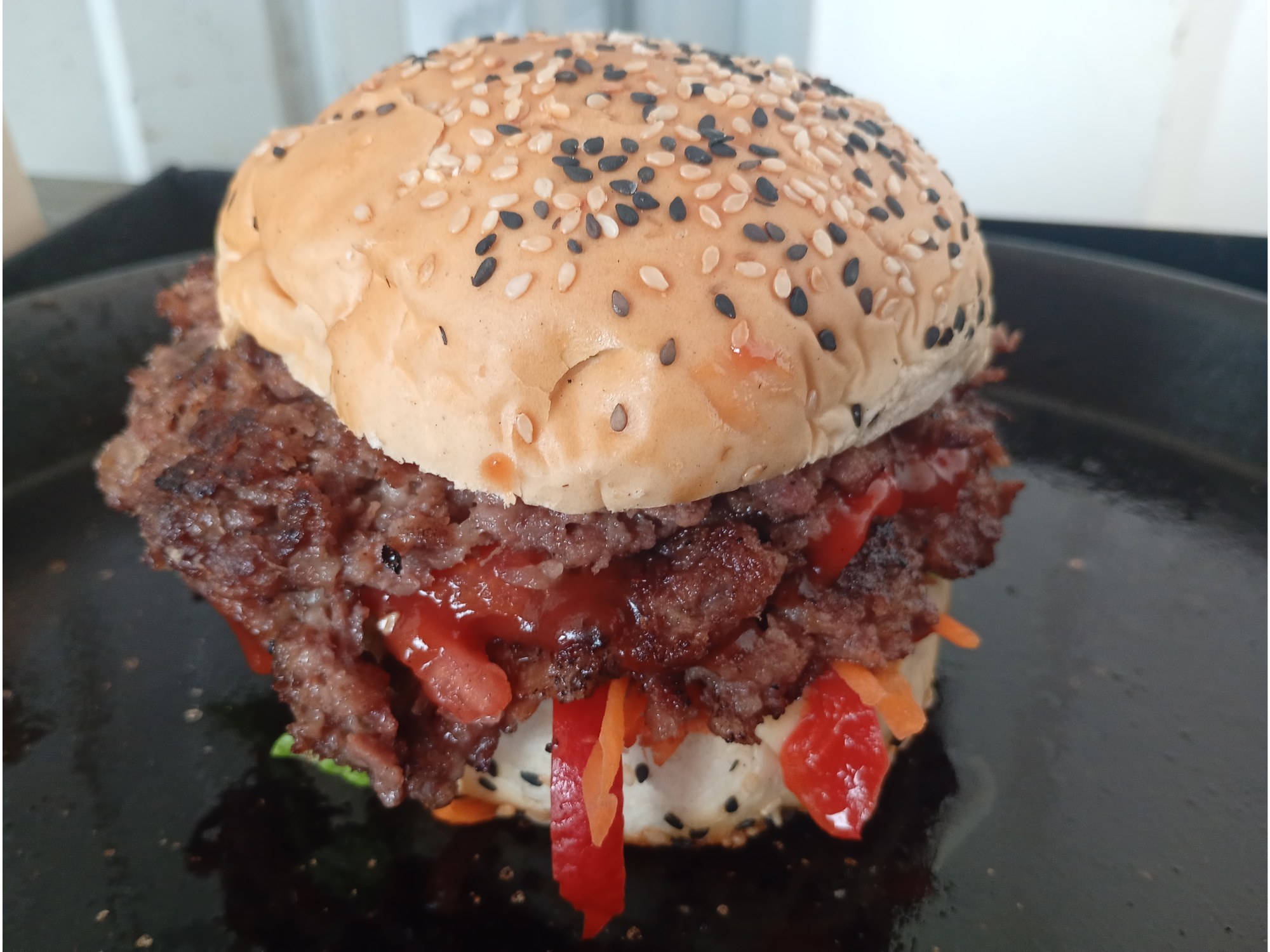 HAMBURGUESA A LA PARRILLA 3 carnes