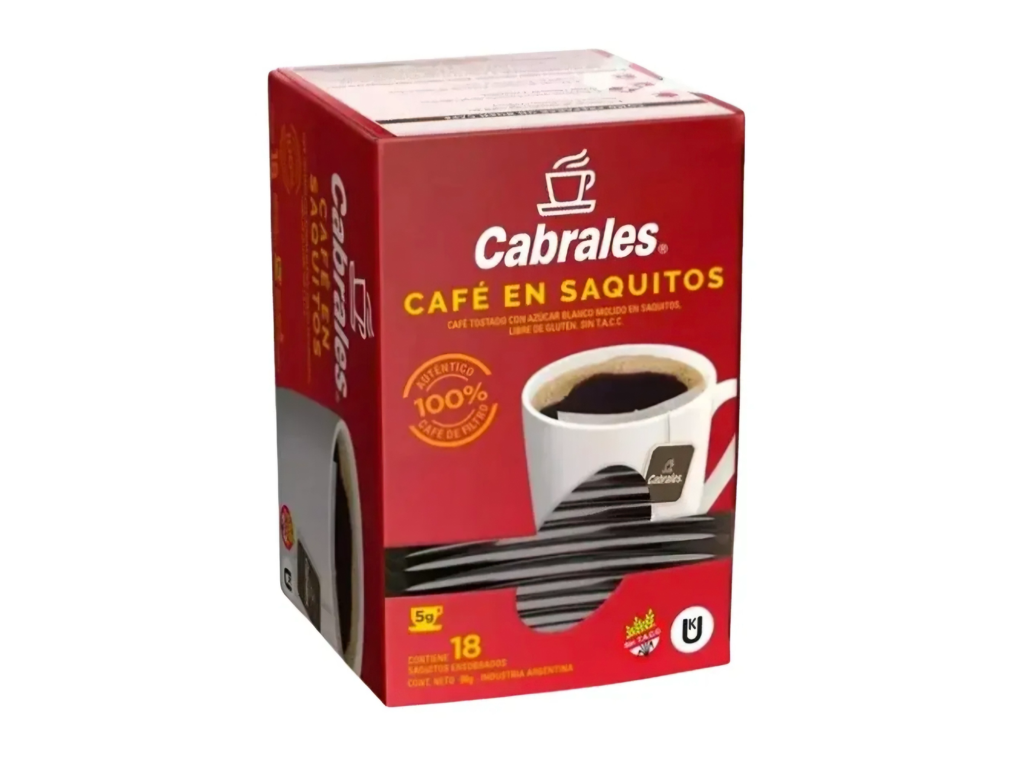 Café en saquitos rojo 18 x 5 gr
