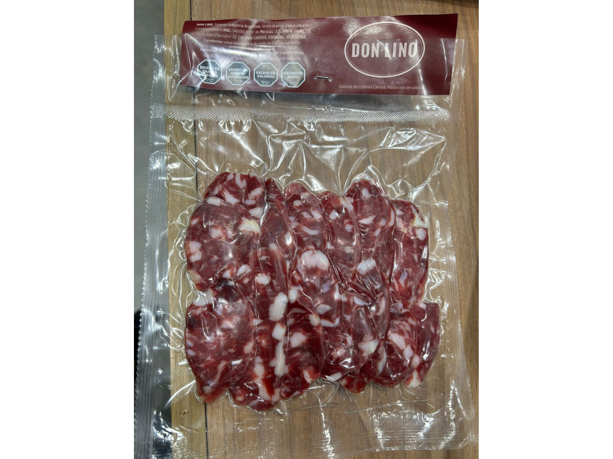 Salame feteado al vacío