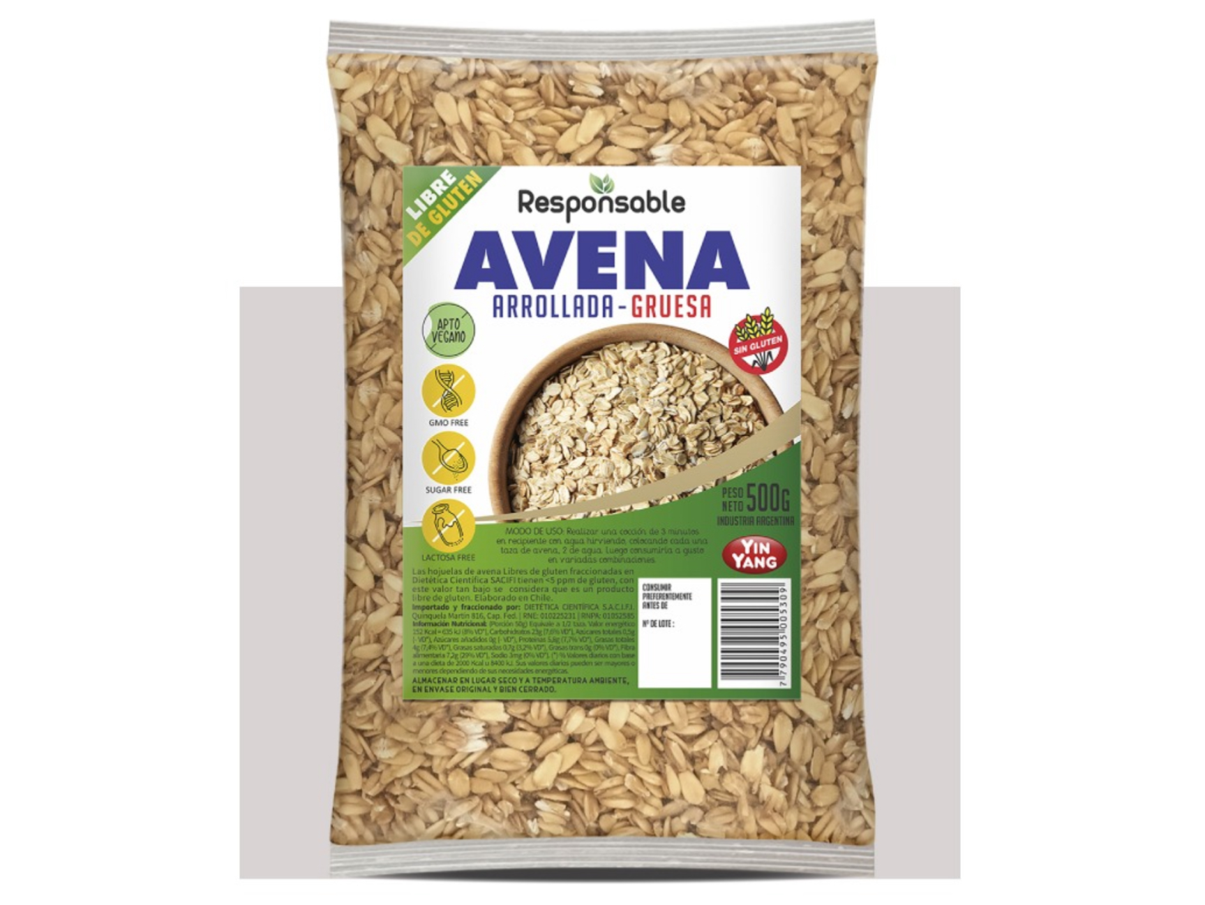Avena sin gluten