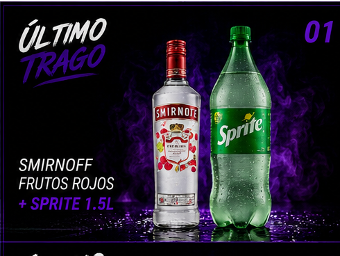 Smirnoff frutos rojos + sprite 1.5L