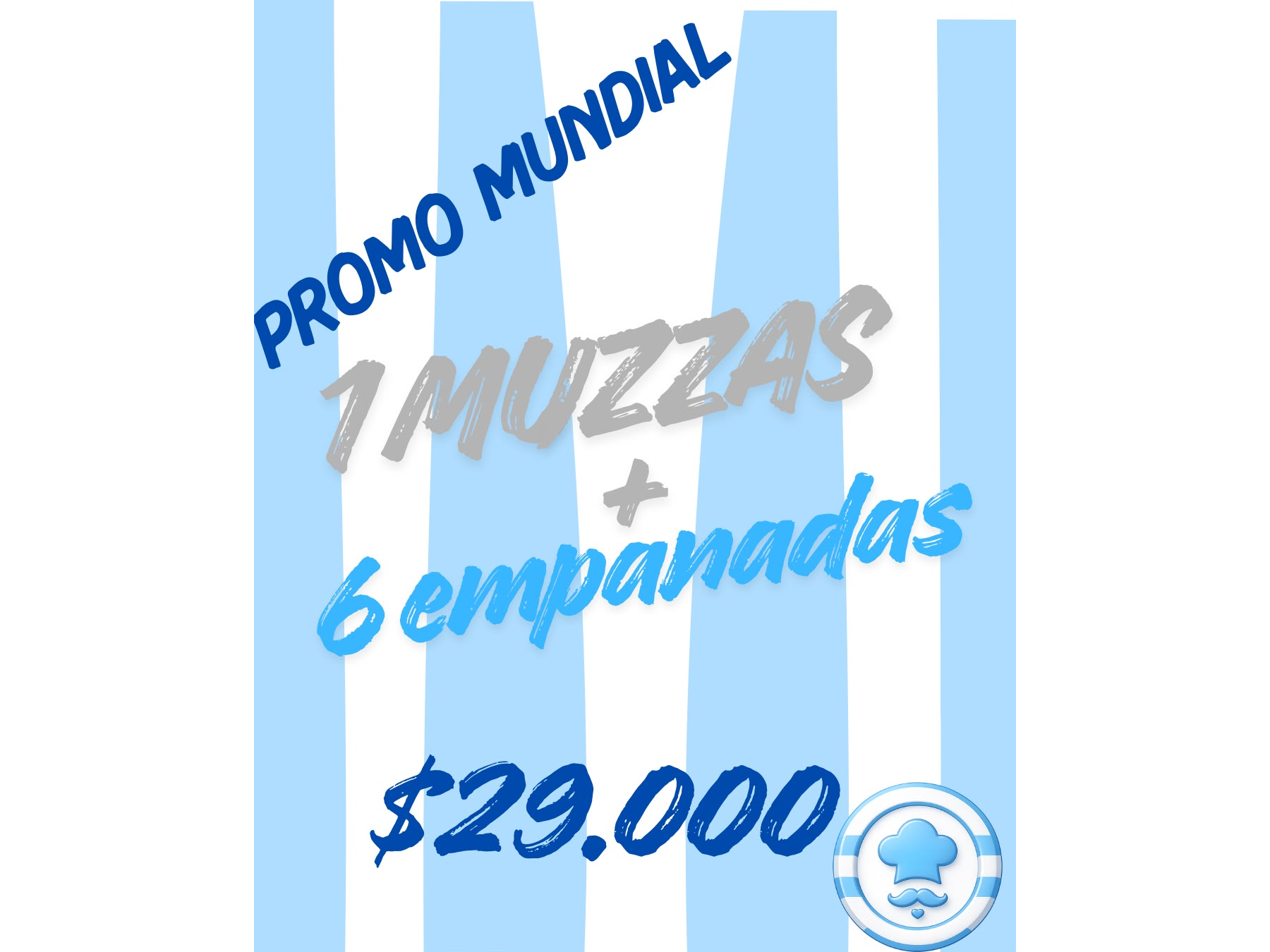 1 MUZZA + 6 EMPANADAS $29000