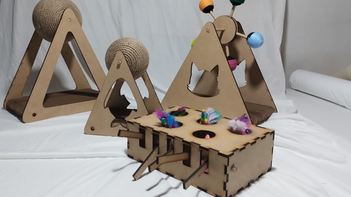 MDF-JUGUETES INTERACTIVOS / ACCESORIOS PARA GATOS