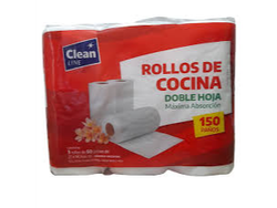 ROLLO COCINA 24 ROLLOS X 50 PAÑOS (CLEAN LINE)