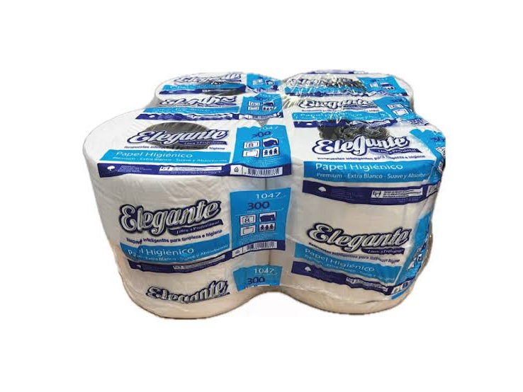 PAPEL HIG. BCO. C/G (ELEGANTE) 300 (Pack 8)