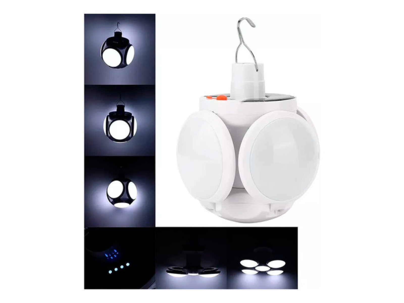 Lámpara solar flor pelota recargable