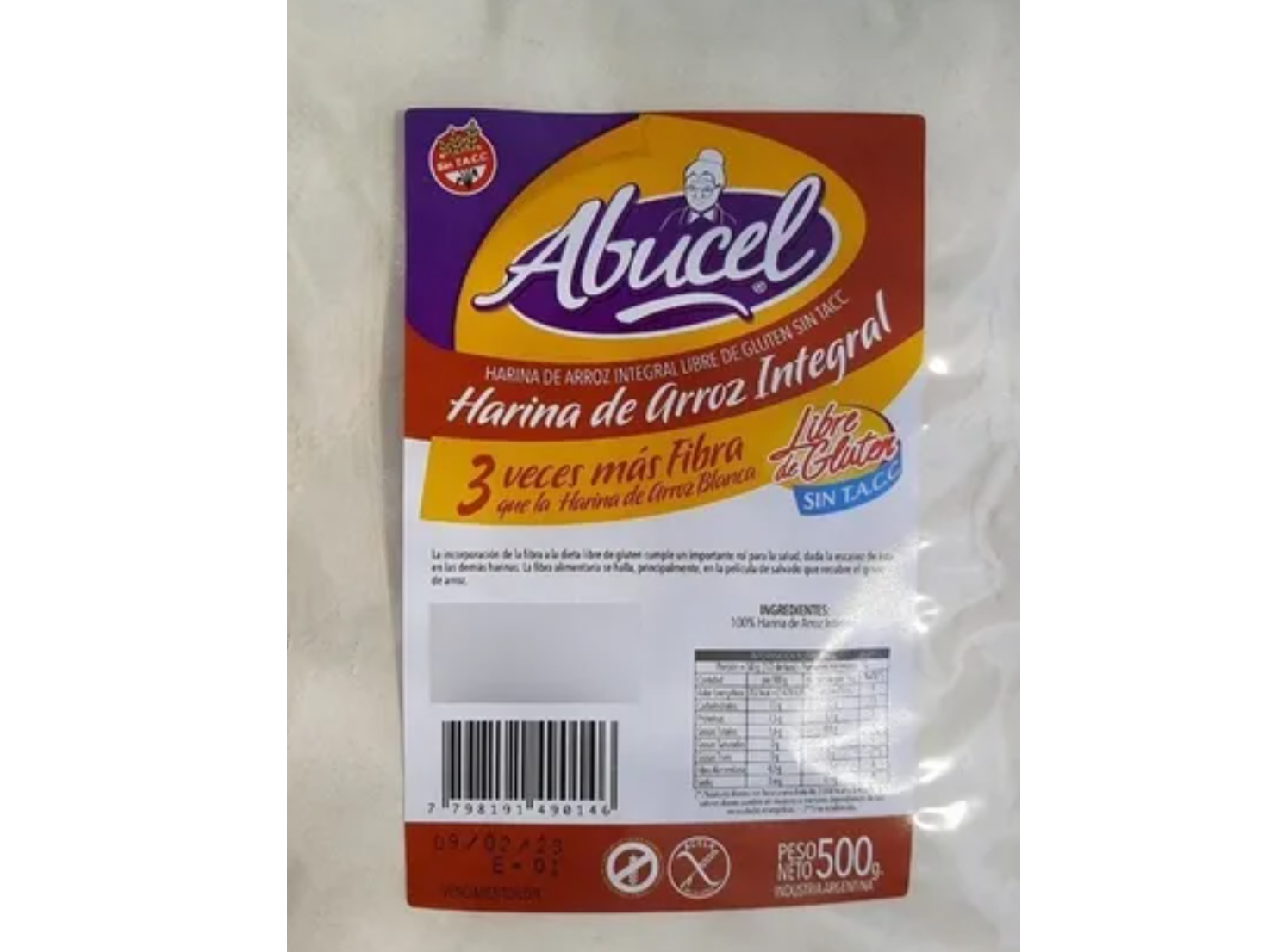 Harina de arroz integral