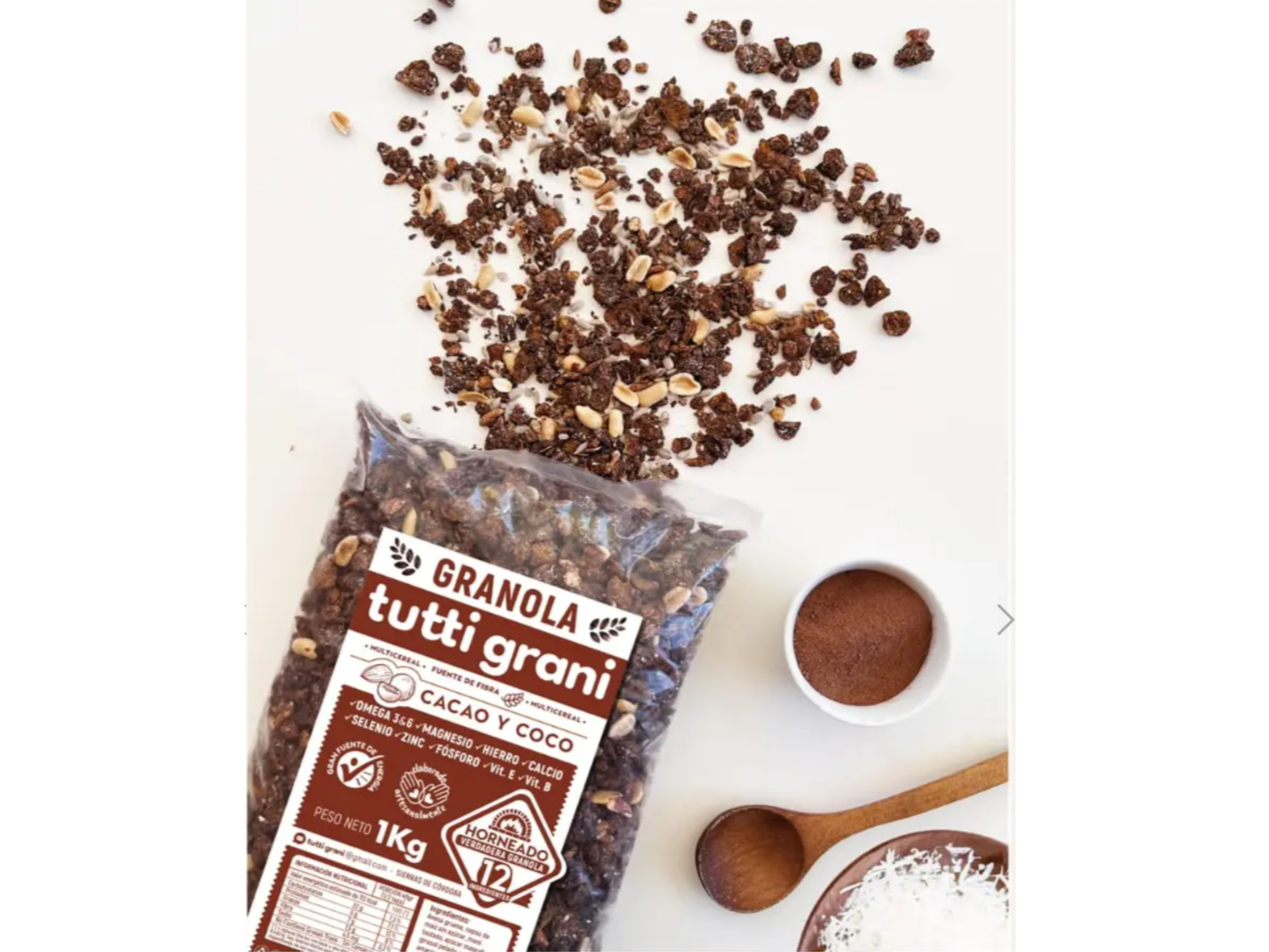 Granola con chocolate y coco