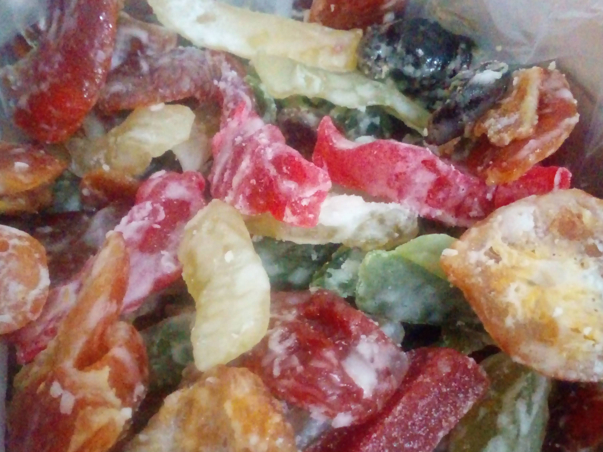 Fruta glaseada surtida