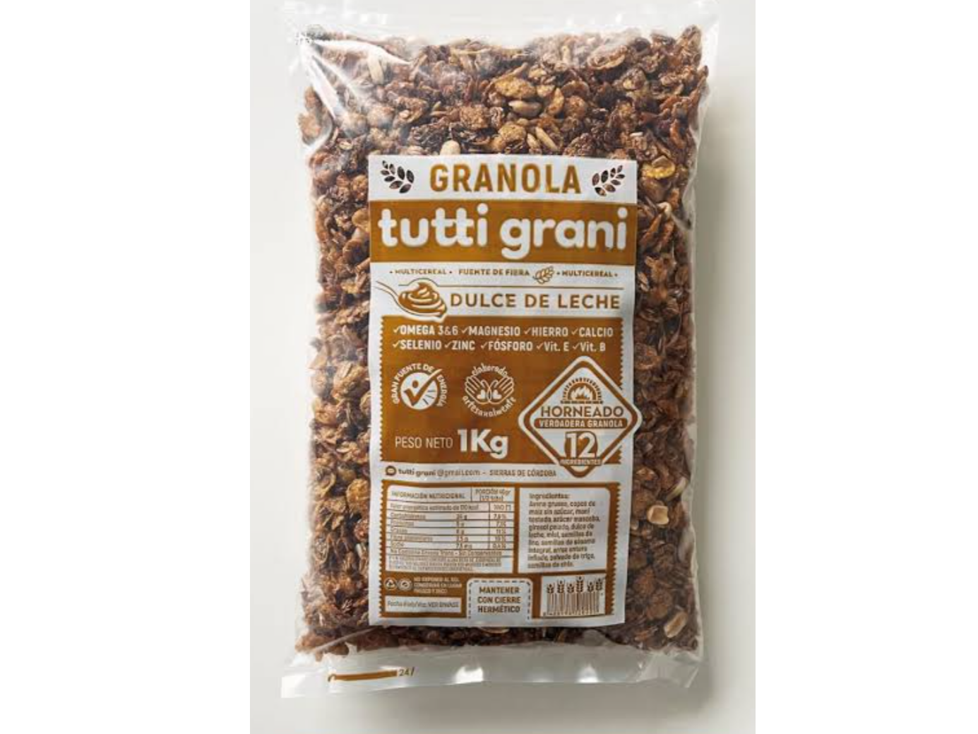 Granola dulce de leche