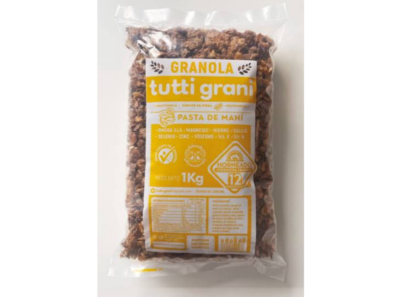 Granola con pasta de maní