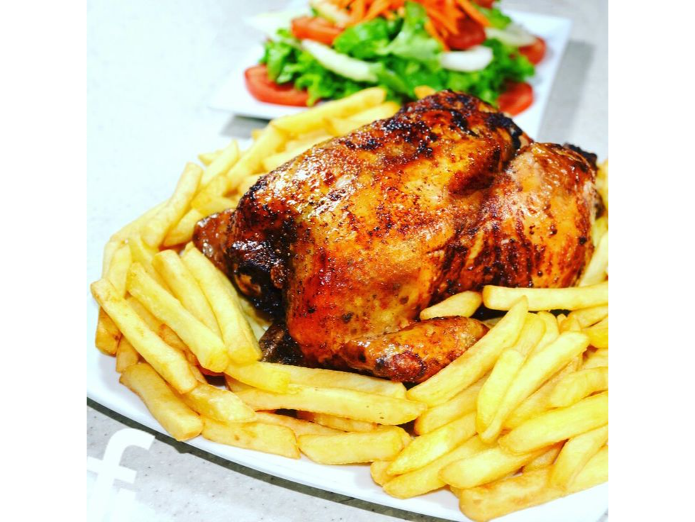 Pollo + Papas medianas (4 pers)