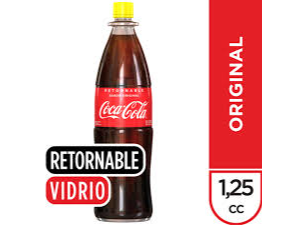 coca cola de vidrio 1,25 l