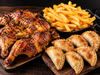 PROMO 1: 1 Pollo asado + papas grandes+ 6 empanadas de pollo fritas