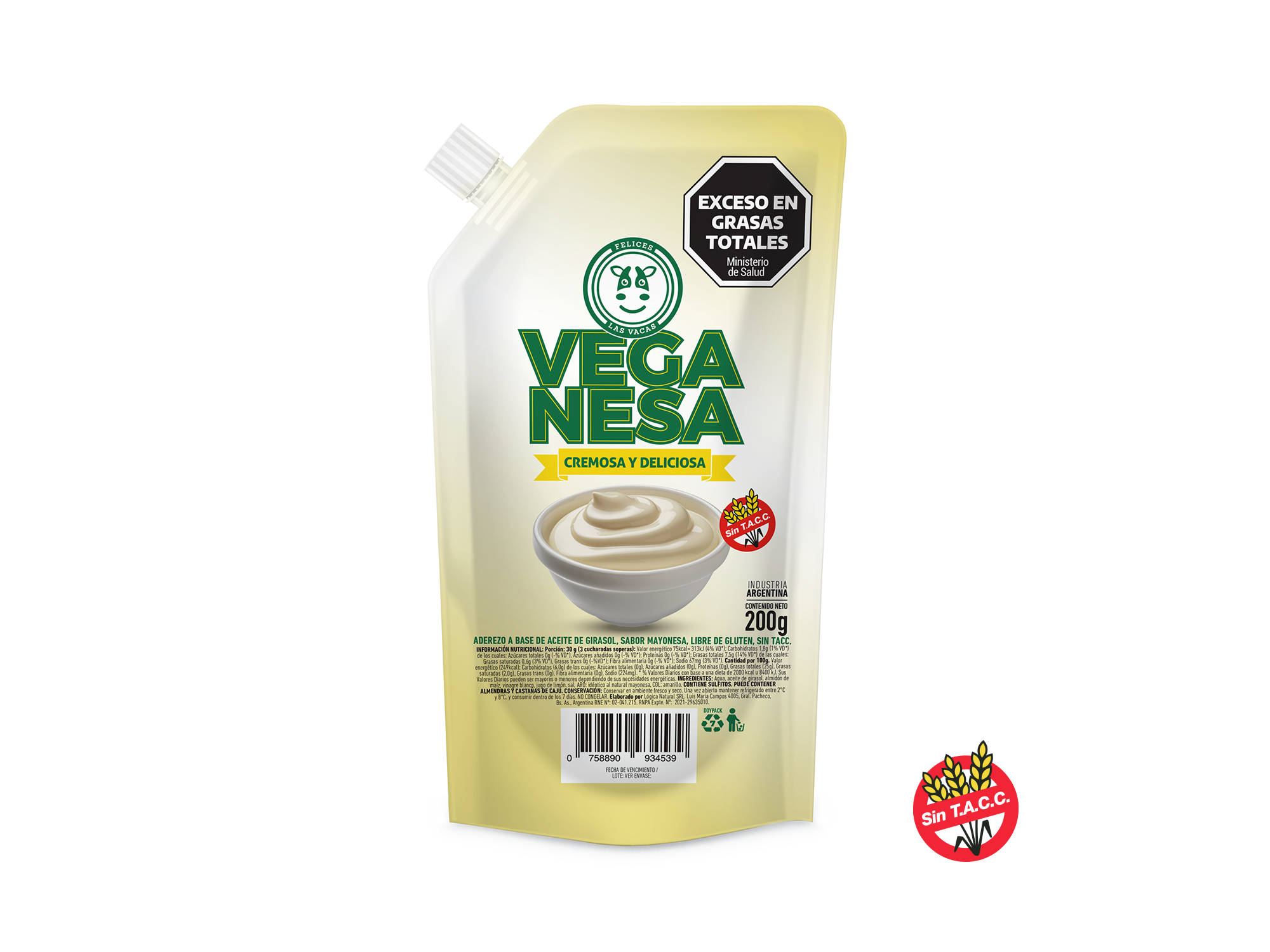 VEGANESA 200 GR FELICES LAS VACAS