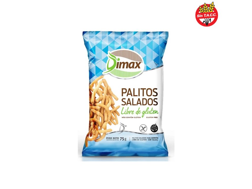 PALITOS SALADOS LIBRES DE GLUTEN DIMAX X 75 GRS