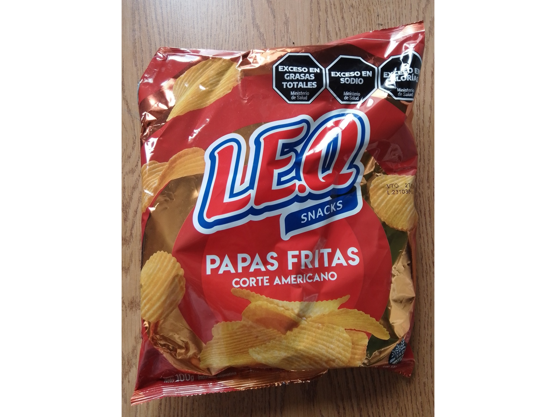 PAPAS LEQ X 100 GRS ACANALADAS