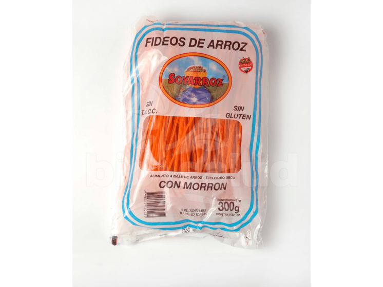 FIDEOS DE ARROZ MORRON X 300 GRS.