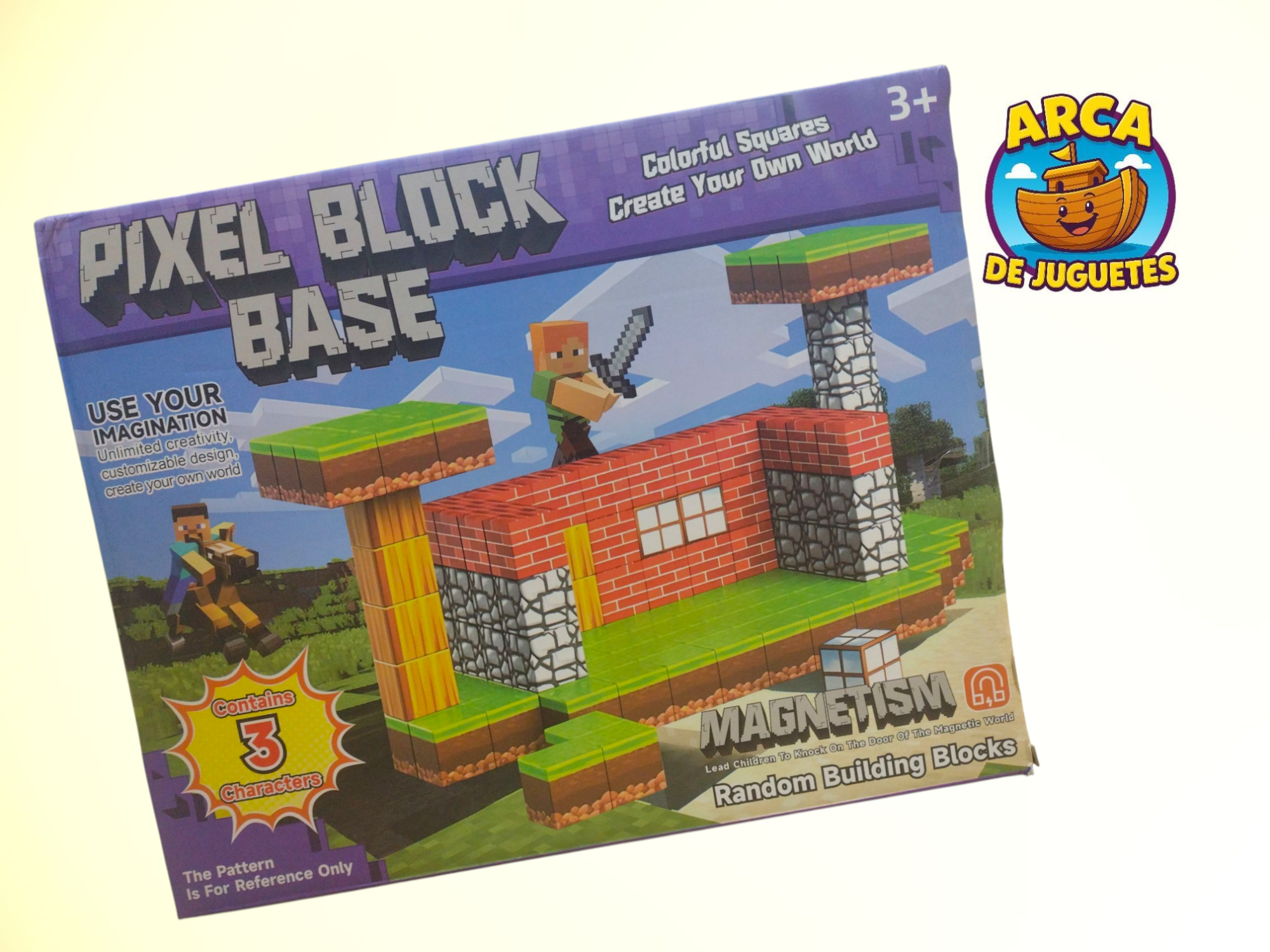 👉 Bloques Magnéticos Minecraft [65 cubos y 3 personajes] – Juego de cubos tipo legos de Minecraft (Copia)