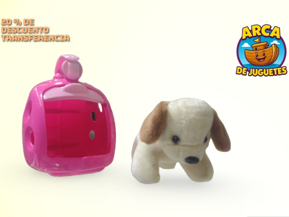 Perrito de Peluche con Canil – 10 cm – Suave y Tierno – Juguete Infantil de Compañía (Copia)