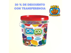 Balde de Bloques Crico 150 Piezas – Juego Didáctico de Construcción Infantil con Contenedor