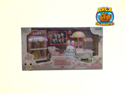 🏡✨ Popcorn y Set de activity Bunny Boutuque – Juego de Conejitos con Accesorios ✨🐰