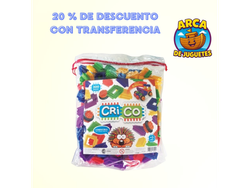 Bolson de Bloques Crico 300 Piezas – Juego Didáctico Infantil para Jardines, Escuelas y Hogar