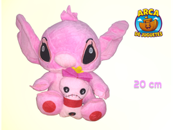 Peluche Stich/ Angel con Mascota 20cm