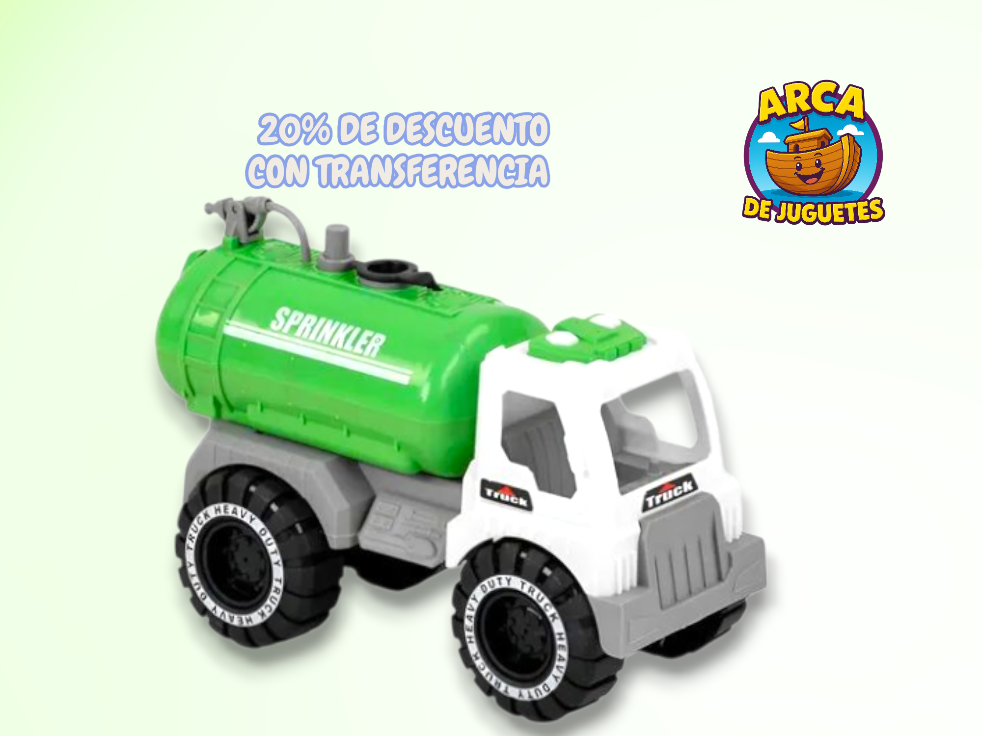 Camión de Limpieza Urbana con Tanque de Agua – City Service Escala 1:18 con Fricción