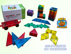 Bloques Magnéticos 100 Piezas • Juguete Didáctico de Construcción 3D para Niños