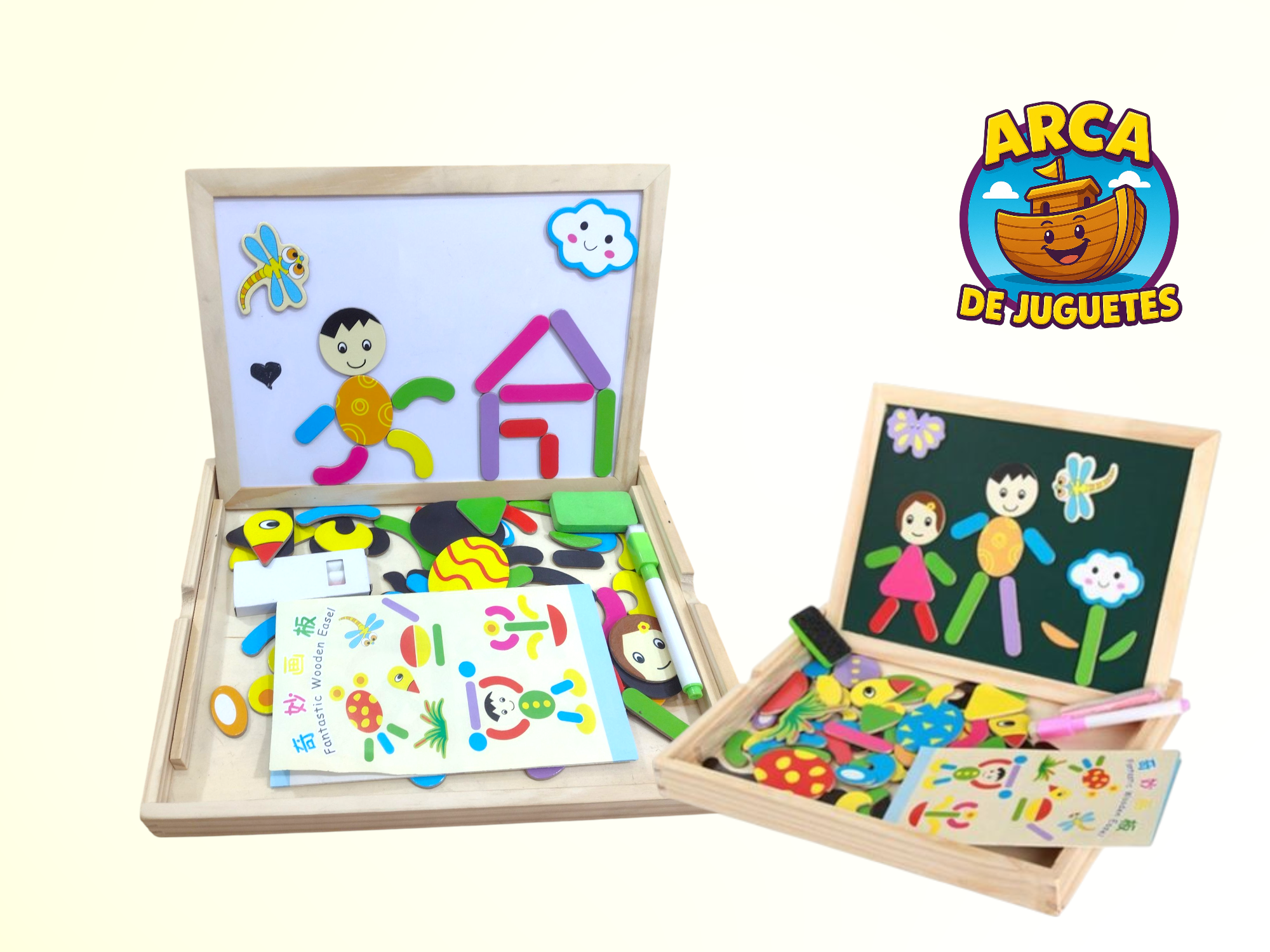 Pizarra magnética con figuras