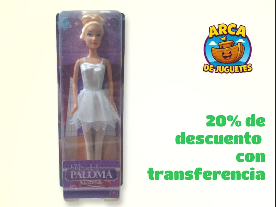 Muñeca Bailarina de 30 cm – Vestido con Tul y Detalles Brillantes – Juguete Clásico para Niñas